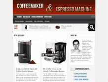 Tablet Screenshot of coffeemakerandespressomachine.com